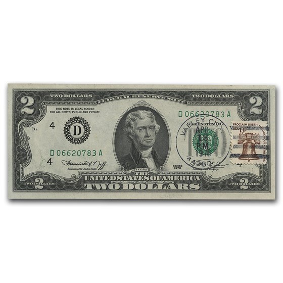 1976 $2 FRN w/Cancelled Stamp CU (Various Dates) 1976 $2 FRN w/Cancelled Stamp CU (Various Dates)